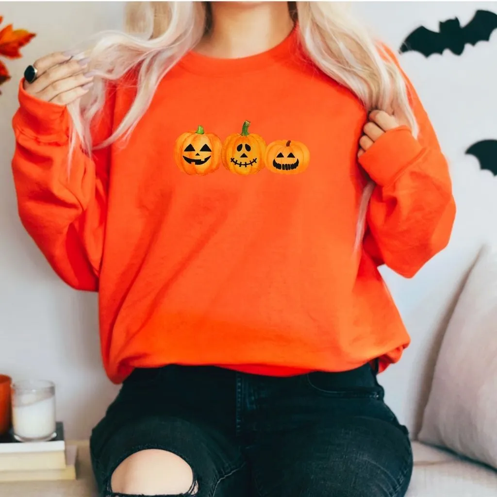 3 Pumpkin Unisex Oversized Sweatshirt