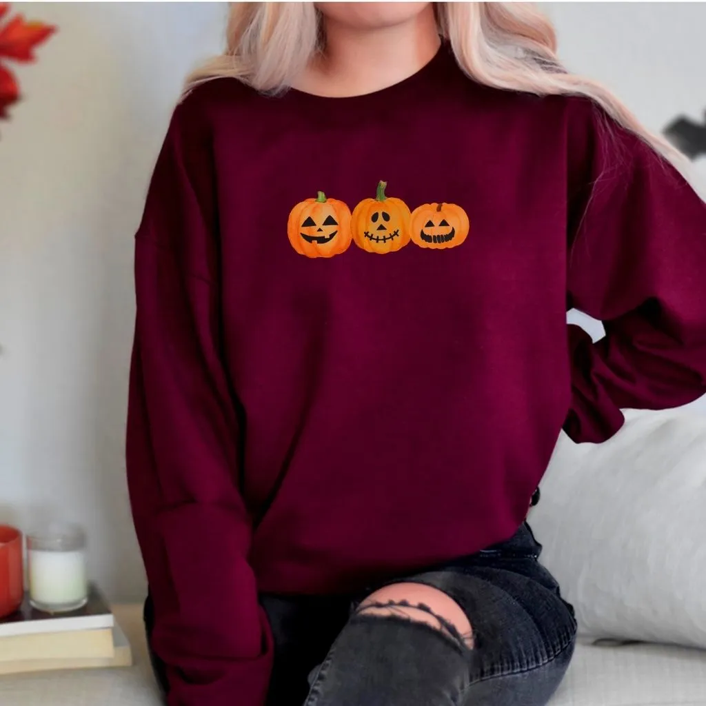 3 Pumpkin Unisex Oversized Sweatshirt