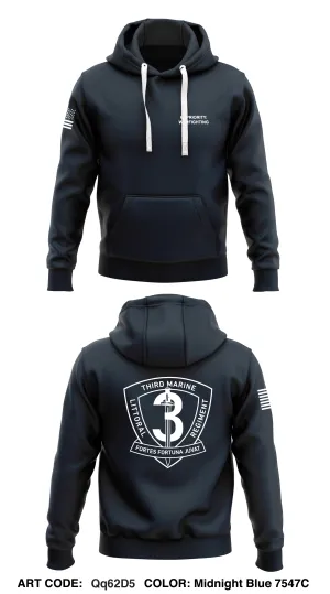 3D Marine Littoral Regiment  Core Men's Hooded Performance Sweatshirt - Qq62D5