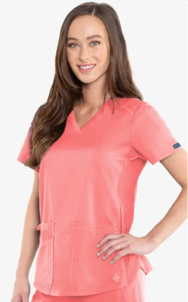 7459 V-NECK SHIRTTAIL TOP (Size: XS-3X)
