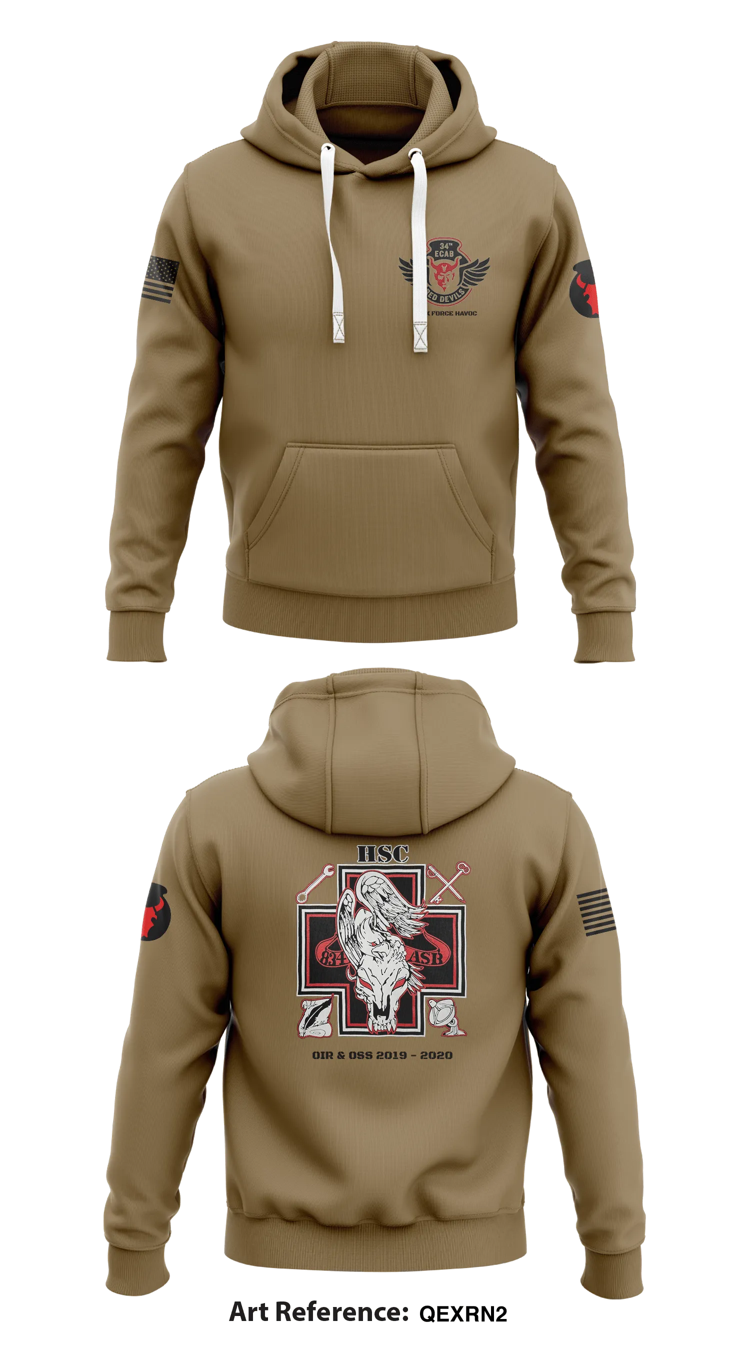 834th ASB Store 1  Core Men's Hooded Performance Sweatshirt - QexRn2
