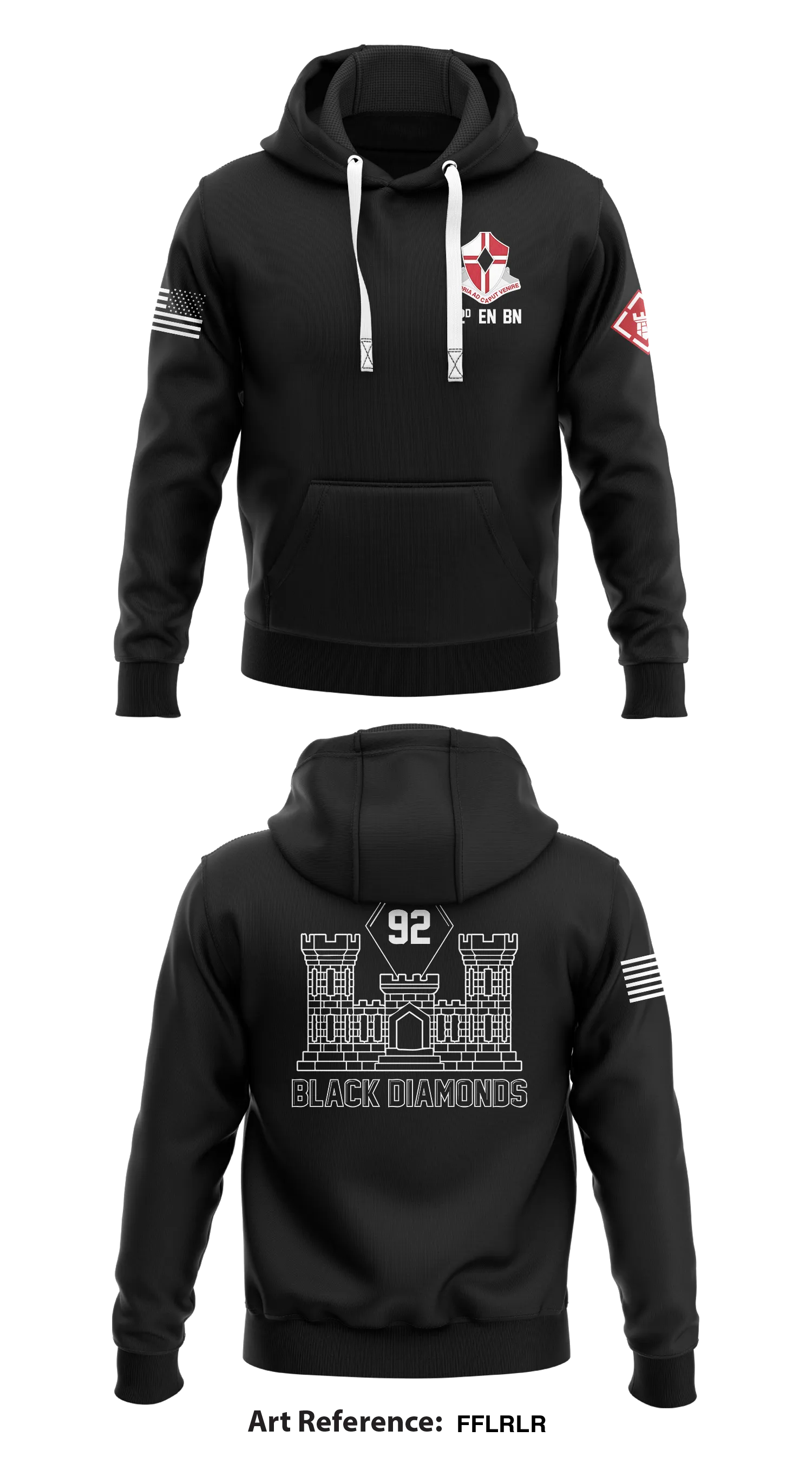 92nd EN BN  Core Men's Hooded Performance Sweatshirt - FfLrLr
