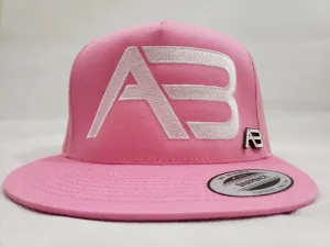 A&B PINK BLOSSOM FLAT BIB SNAPBACK W/PIN (Flat stitch)
