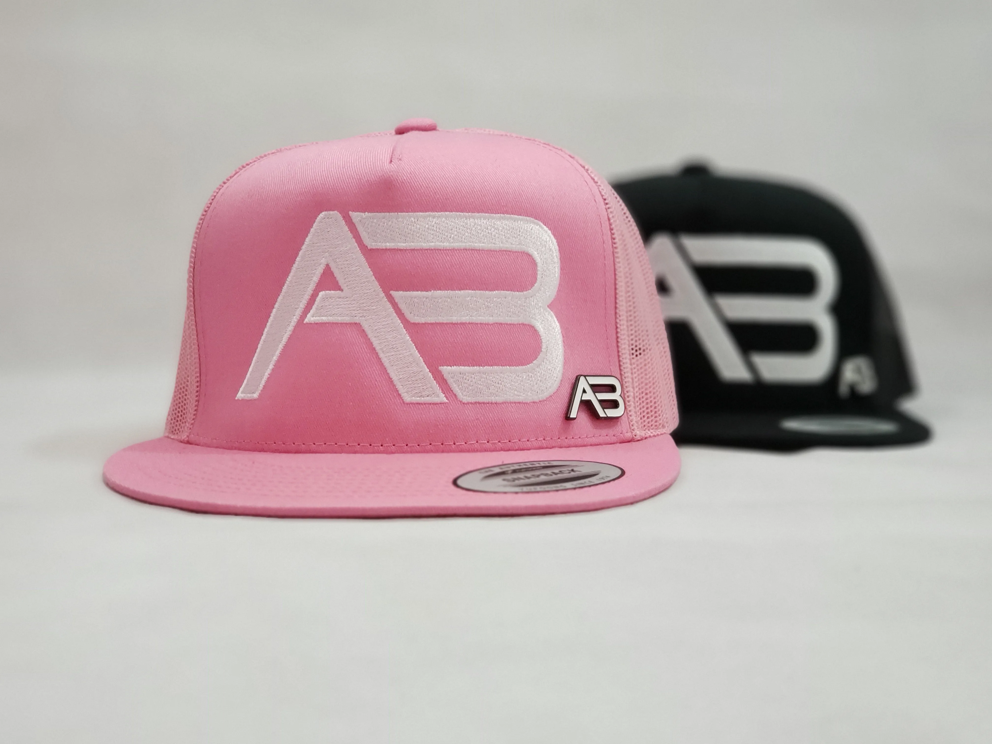 A&B PINK BLOSSOM FLAT BIB SNAPBACK W/PIN (Flat stitch)