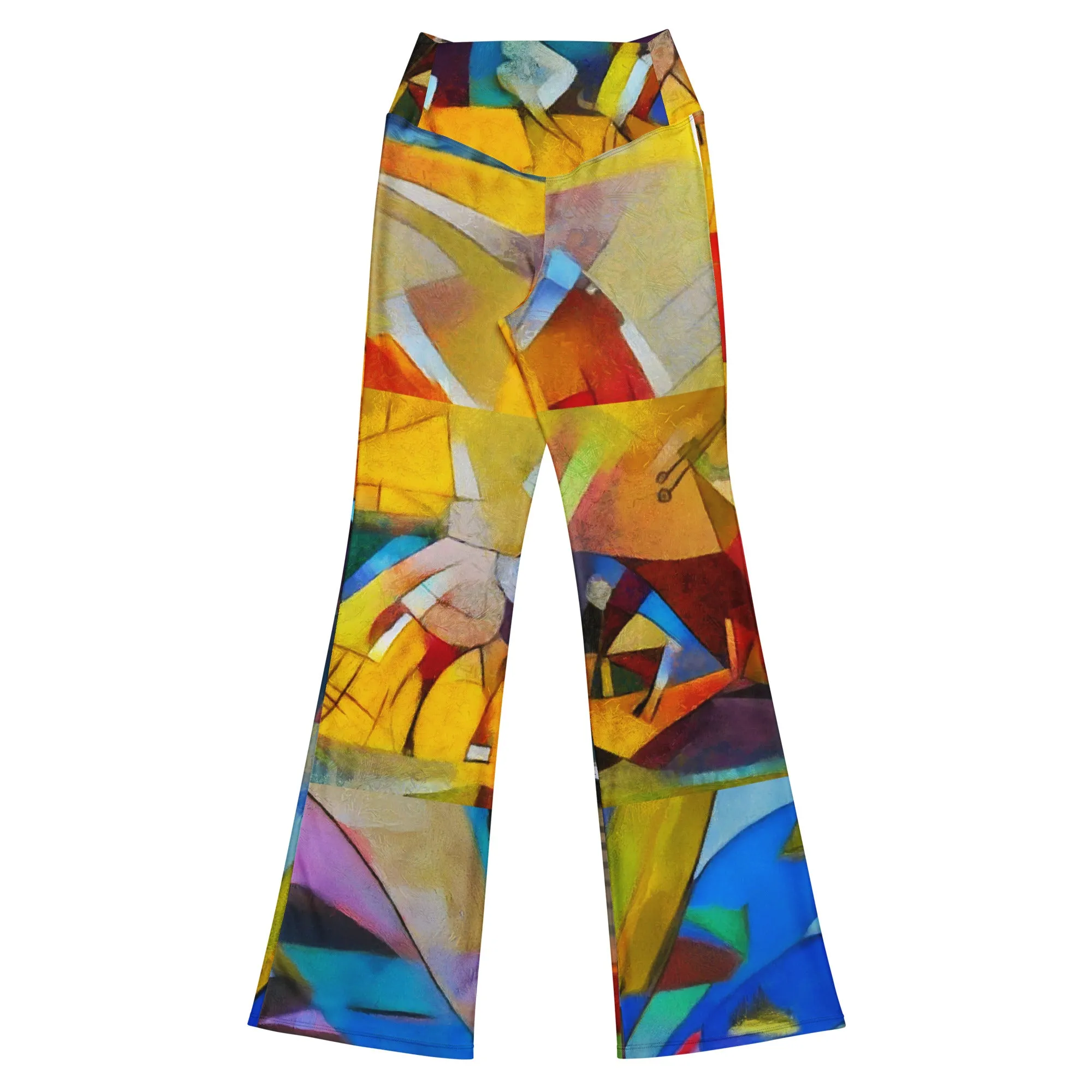 Abstract Splash Flare leggings