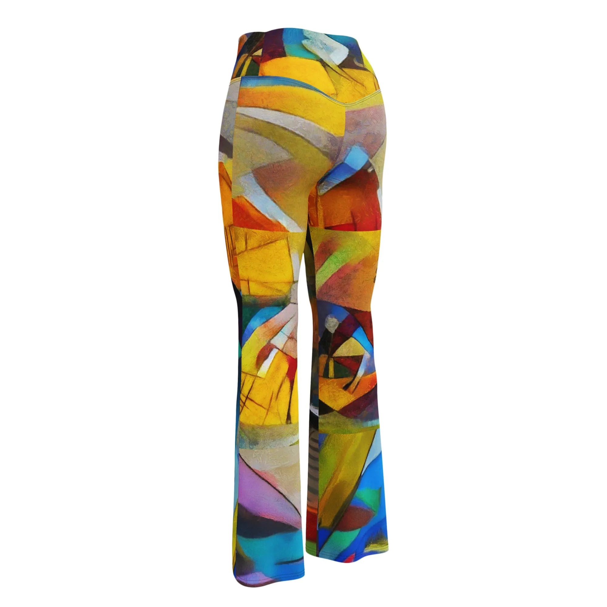 Abstract Splash Flare leggings