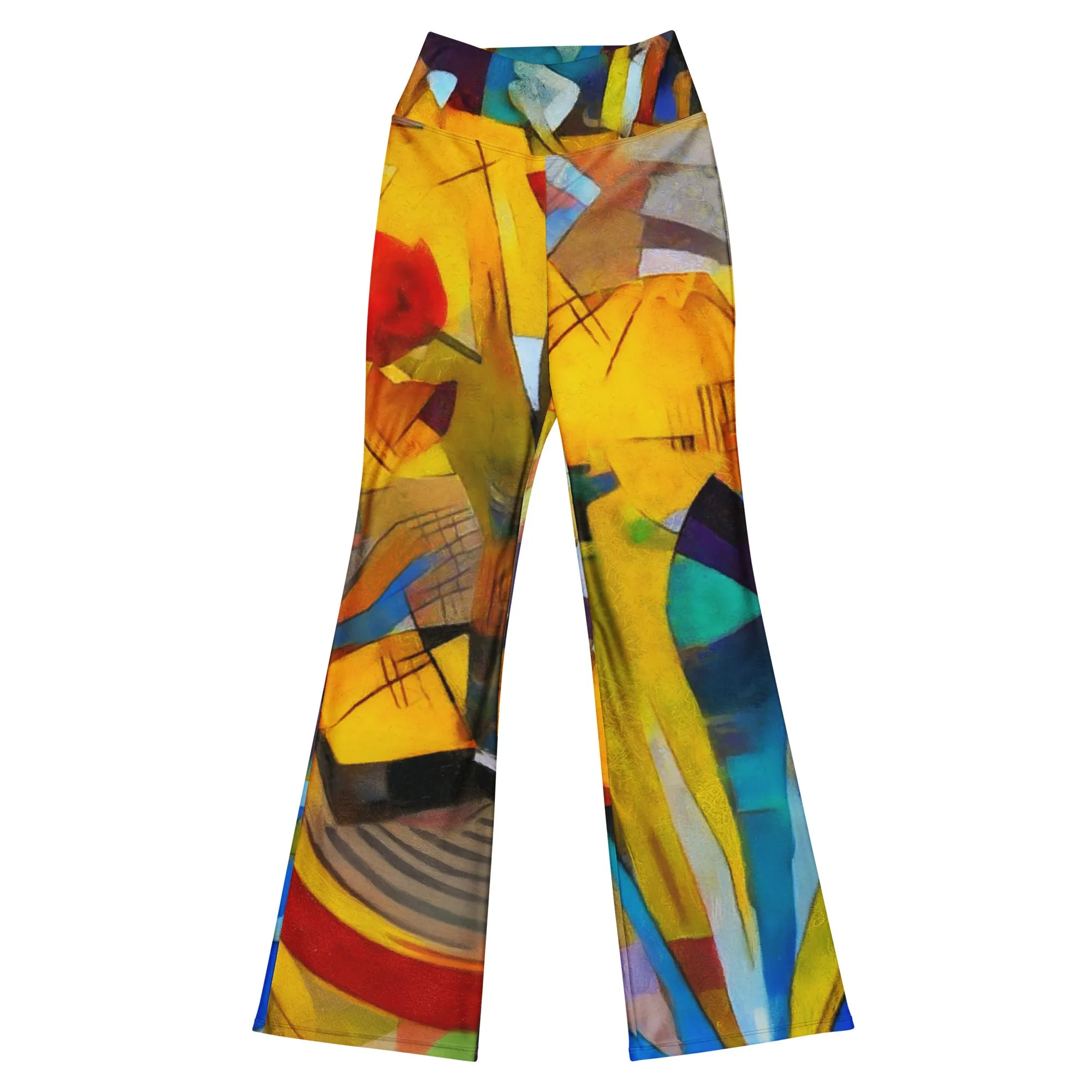 Abstract Splash Flare leggings