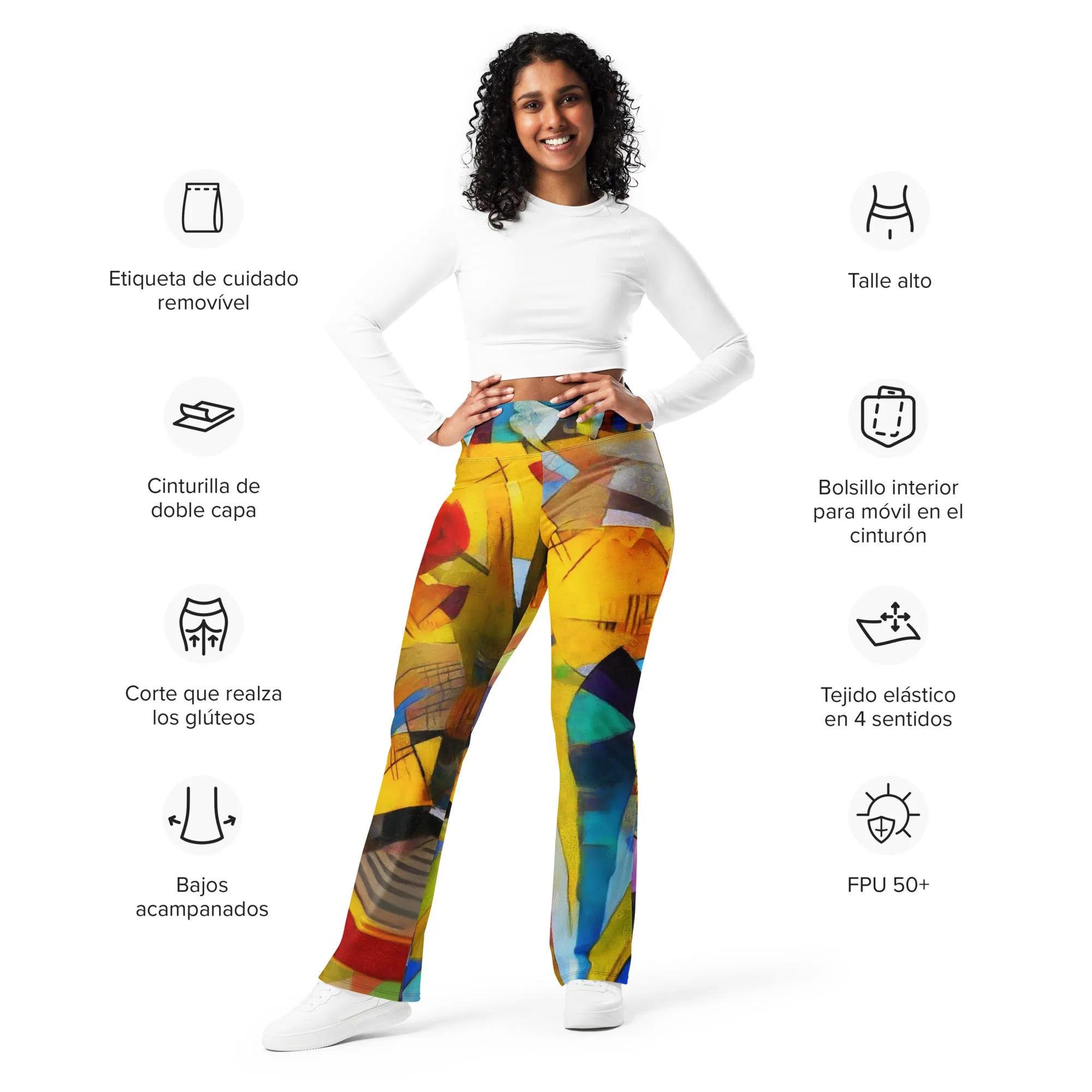 Abstract Splash Flare leggings