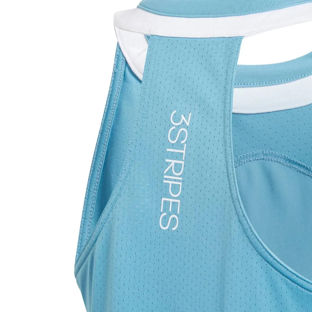 adidas Girls' Club Tank Top (Blue/White)