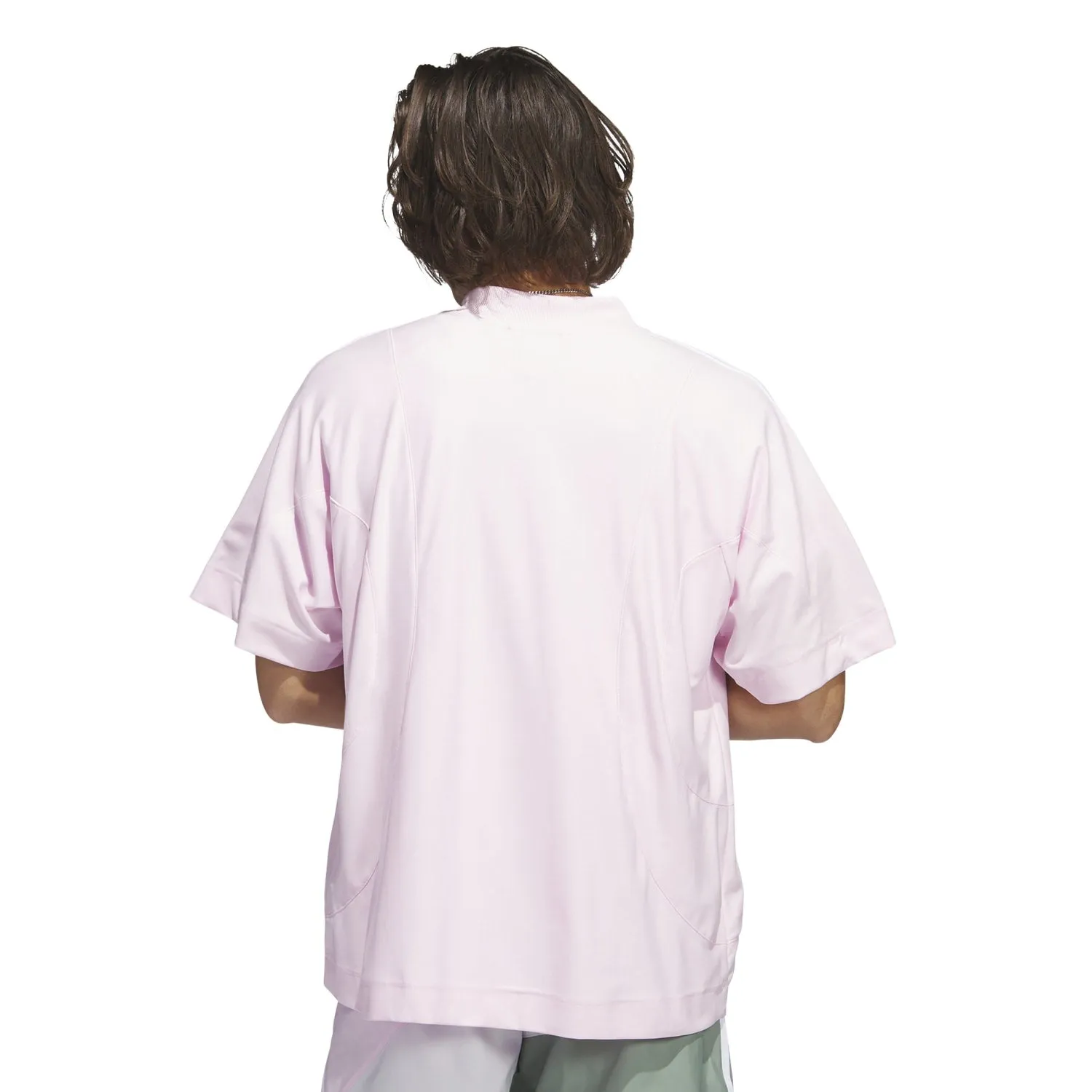 Adidas Originals Men Baseball Snap Tee Pink IC5554