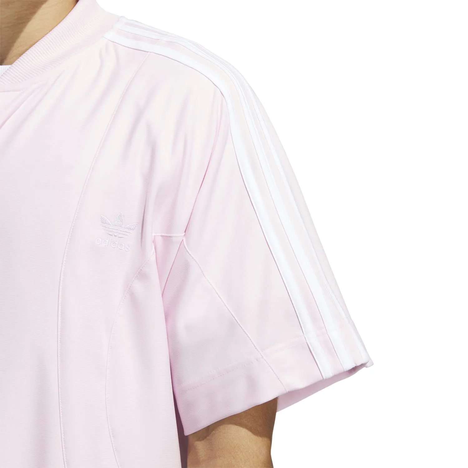 Adidas Originals Men Baseball Snap Tee Pink IC5554