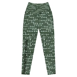 Airfros And Babyhairs Green Dots Leggings with pockets