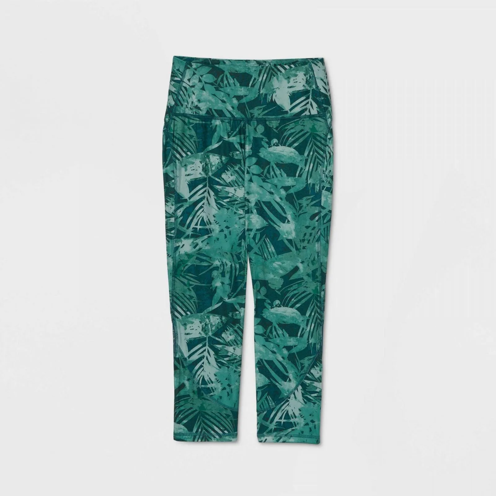 All in Motion Tropical Print Contour Curvy High-Waisted Capri Leggings 566187