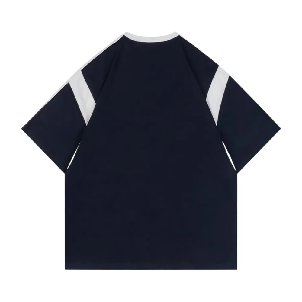American Heavy Letter Embroidery Raglan T-shirt