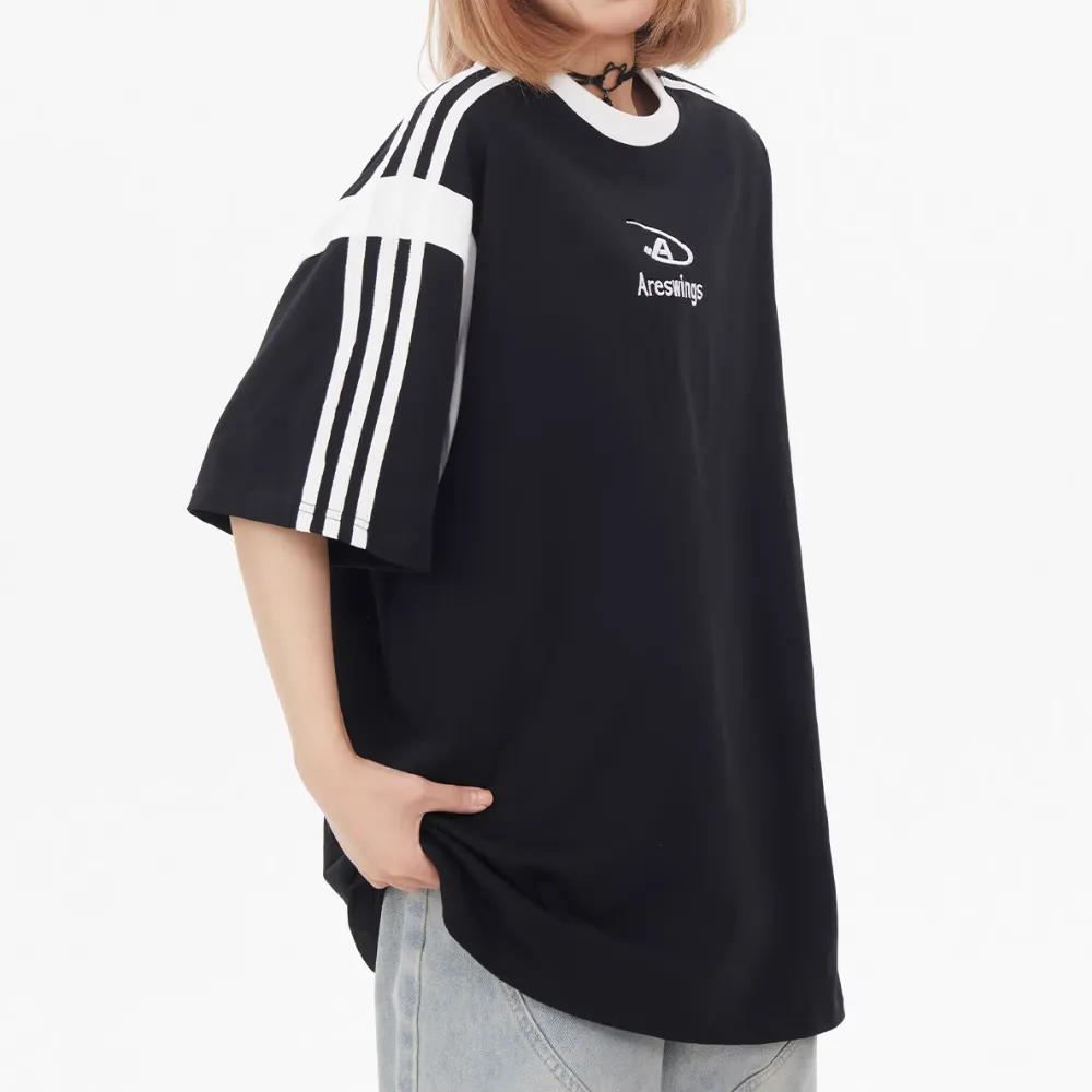 American Heavy Letter Embroidery Raglan T-shirt