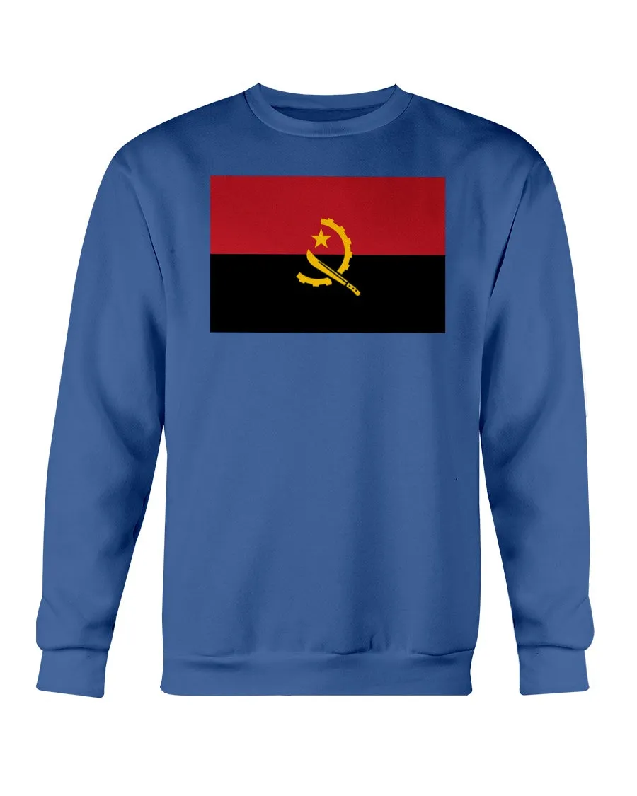 Angola Flag Gildan Crewneck Sweatshirt