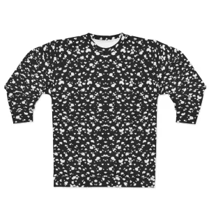 AOP Unisex Sweatshirt (Black with White spots)