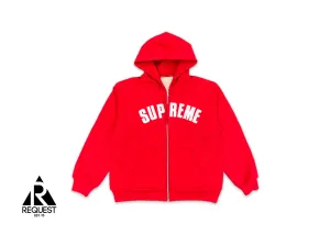 Arc Thermal Zip Up Hooded Sweatshirt "Red"