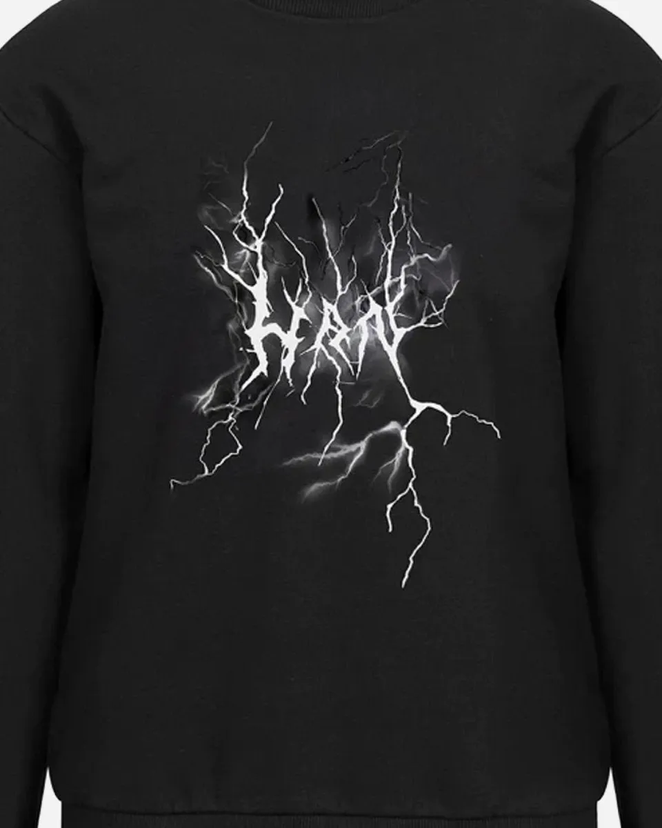 Artwork Regular Crewneck - Faded Black