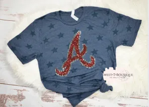 Atlanta A Faux Glitter And Stars Sweet T
