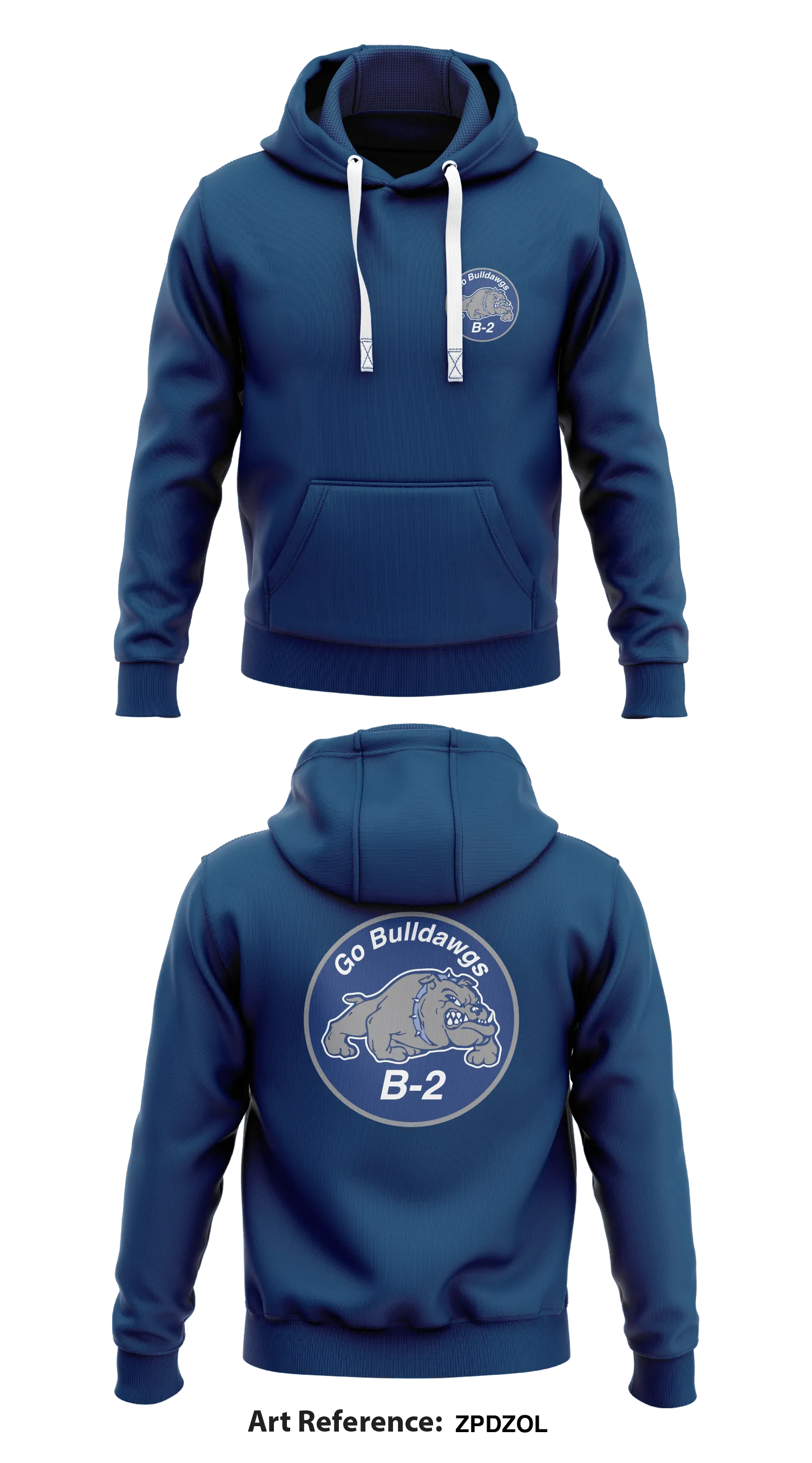 B2 Bulldawgs Store 1  Core Men's Hooded Performance Sweatshirt - ZPDZol