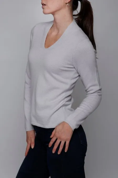 Baby Cashmere Stand Collar V-Neck