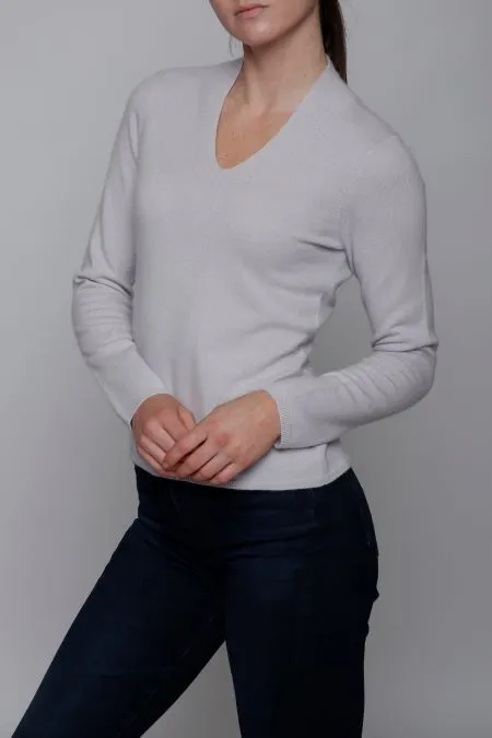 Baby Cashmere Stand Collar V-Neck
