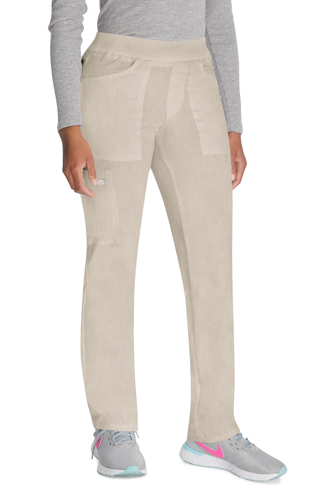 Balance DK135 Mid Rise Tapered Leg Pull-on Pants Heather Blonde Wood