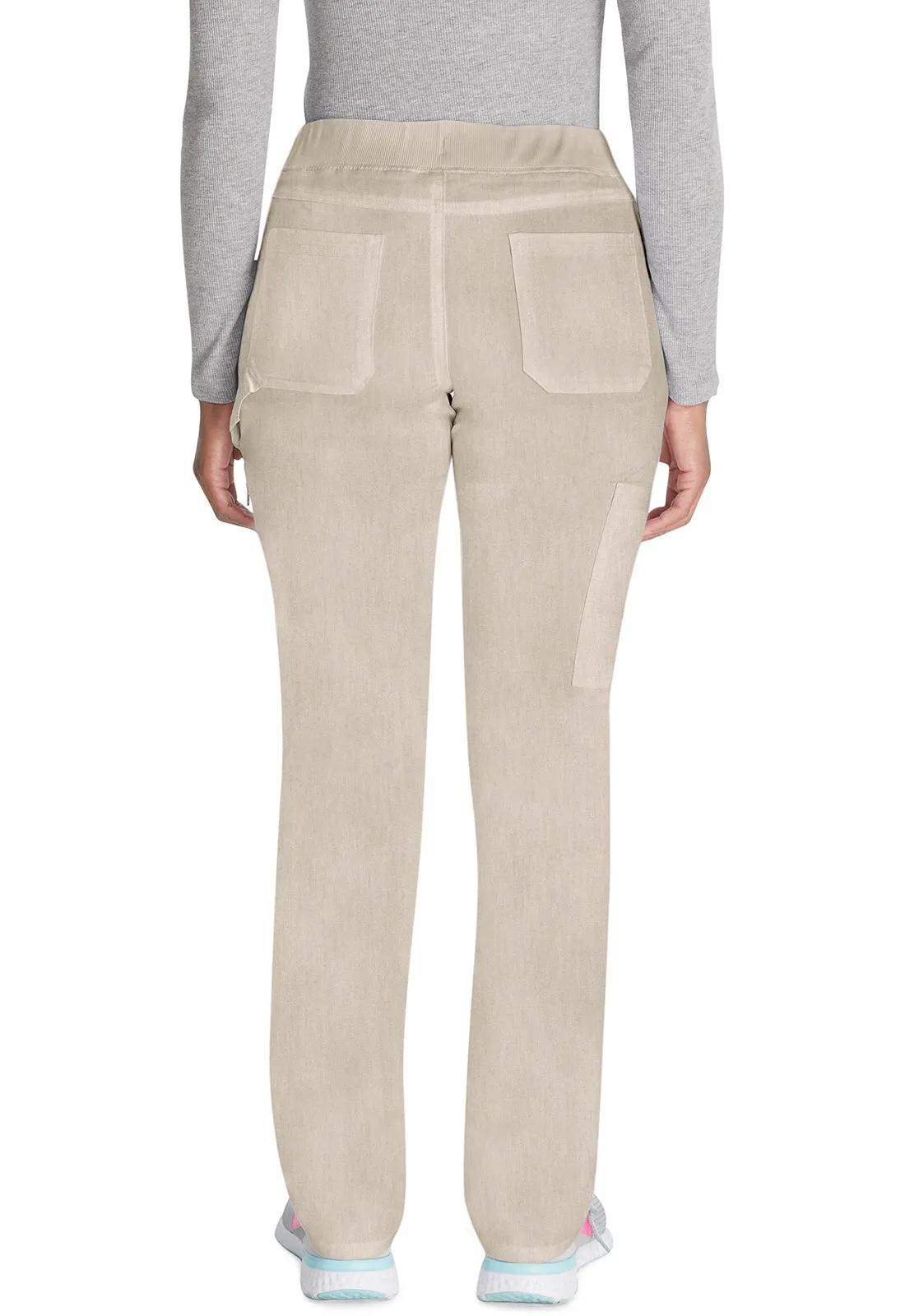 Balance DK135 Mid Rise Tapered Leg Pull-on Pants Heather Blonde Wood