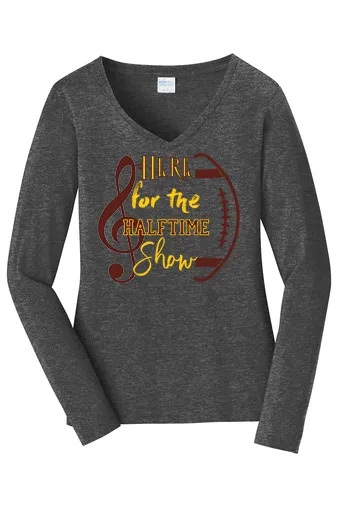 Band Mom Ladies Long Seeve Fan Favorite V-Neck T
