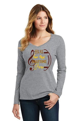 Band Mom Ladies Long Seeve Fan Favorite V-Neck T