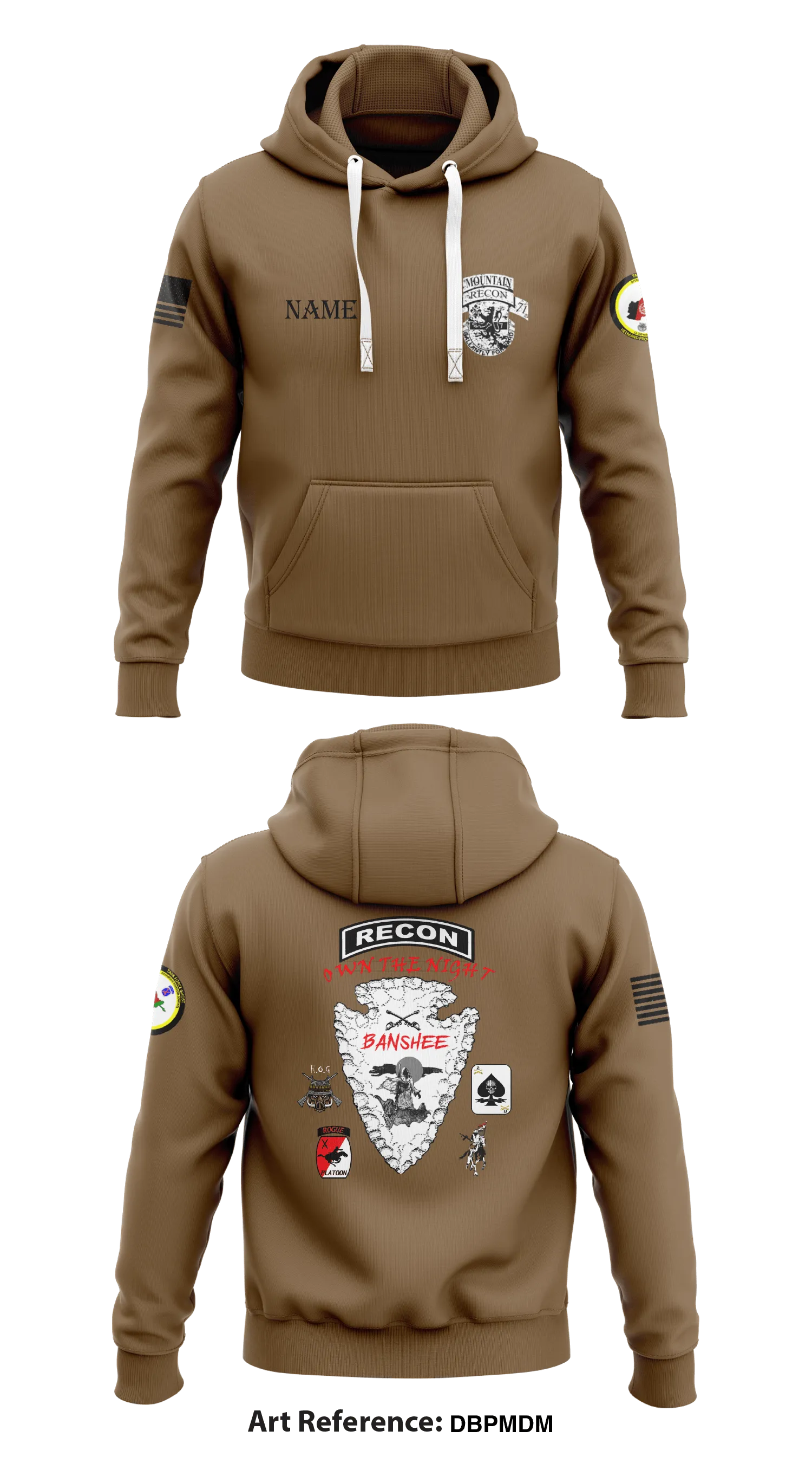 Banshee Troop, 3-71 Cavalry Store 1  Core Men's Hooded Performance Sweatshirt - dbPMDM