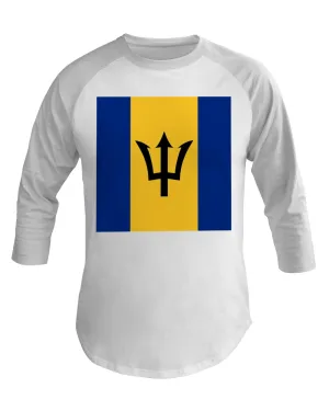 Barbados Flag 3/4 Sleeve Raglan Shirt