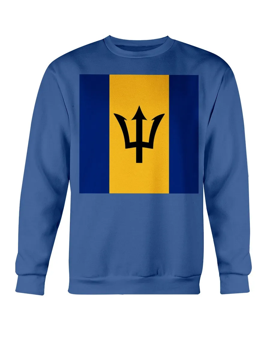 Barbados Flag Gildan Crewneck Sweatshirt