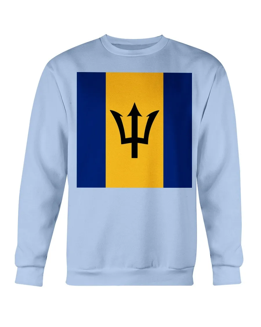 Barbados Flag Gildan Crewneck Sweatshirt