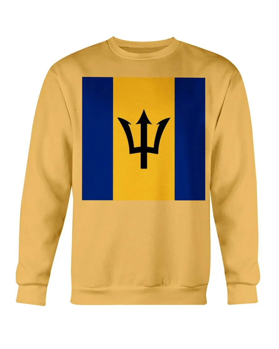 Barbados Flag Gildan Crewneck Sweatshirt