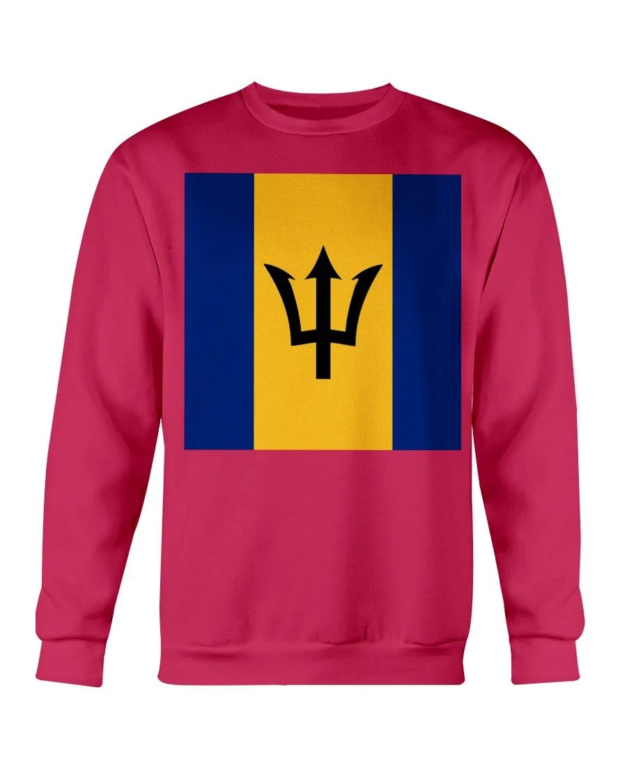 Barbados Flag Gildan Crewneck Sweatshirt