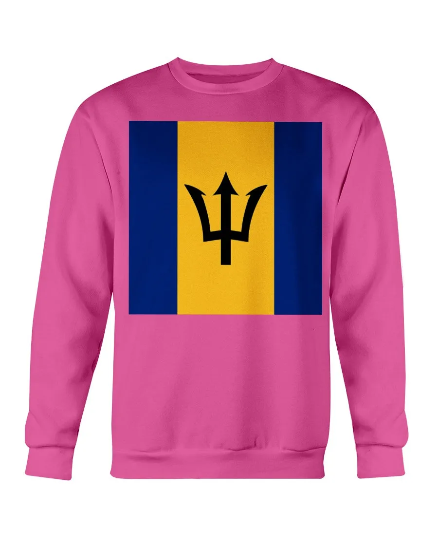 Barbados Flag Gildan Crewneck Sweatshirt
