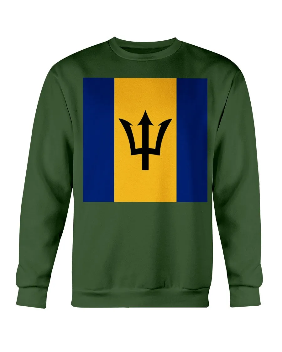 Barbados Flag Gildan Crewneck Sweatshirt