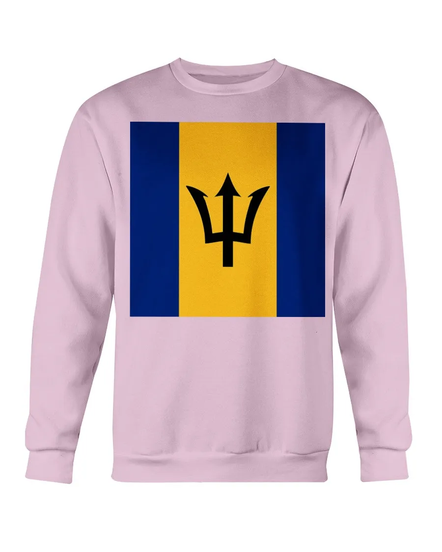 Barbados Flag Gildan Crewneck Sweatshirt