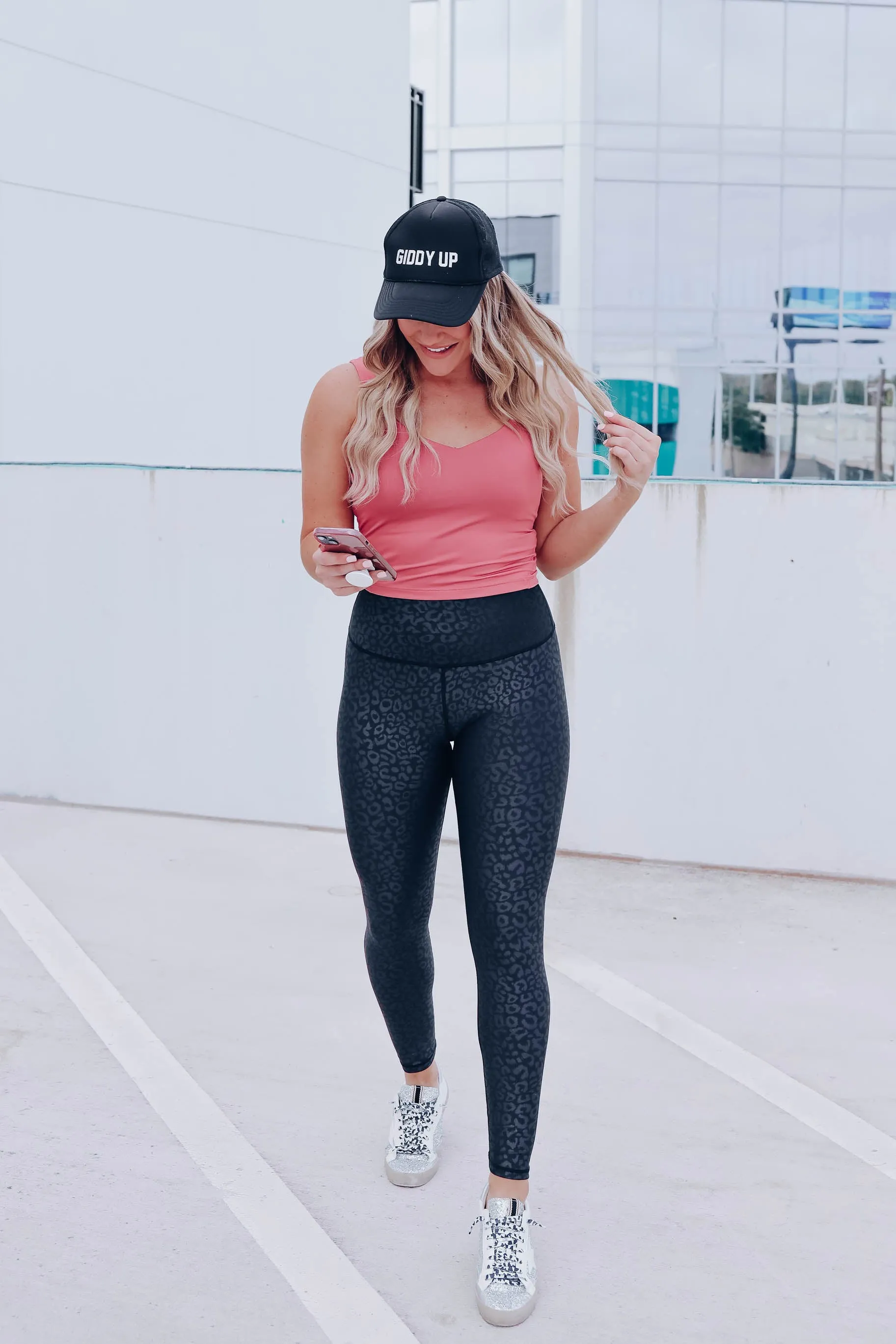 Barely There Embossed Leggings - Black