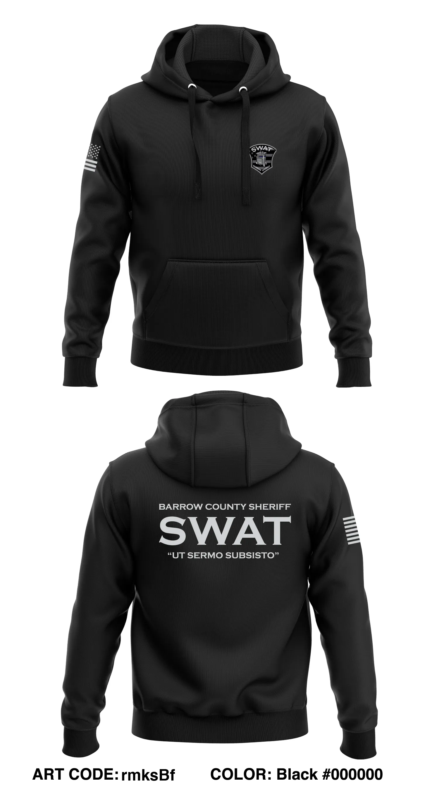 Barrow County Sheriff SWAT  Store 1  Core Men's Hooded Performance Sweatshirt - rmksBf