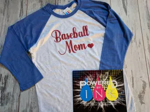 Baseball Mom Glitter Bling Jersey