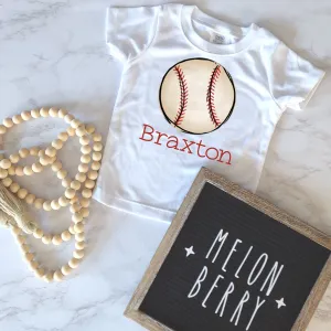 Baseball with Name Tee