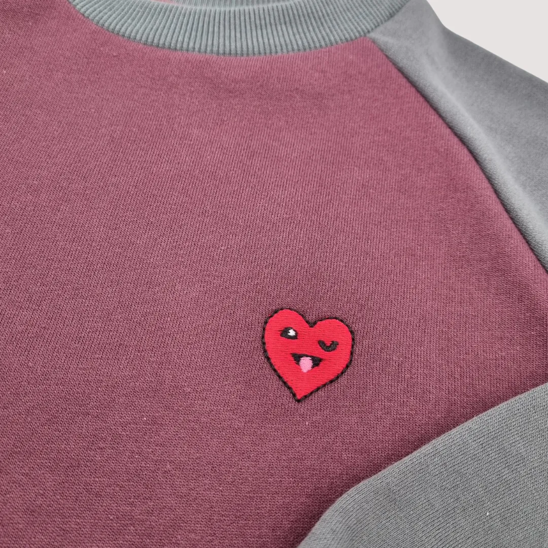 Best Friend  Organic Sweatshirt  Raglan  Claret