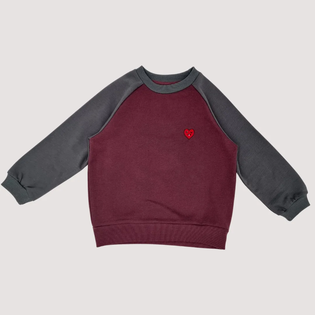 Best Friend  Organic Sweatshirt  Raglan  Claret