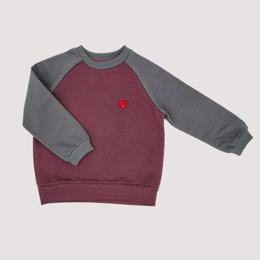 Best Friend  Organic Sweatshirt  Raglan  Claret