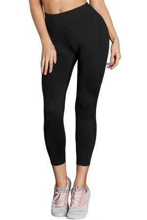 Black High-Rise Mesh Patchwork Gym Sport Yoga Leggings