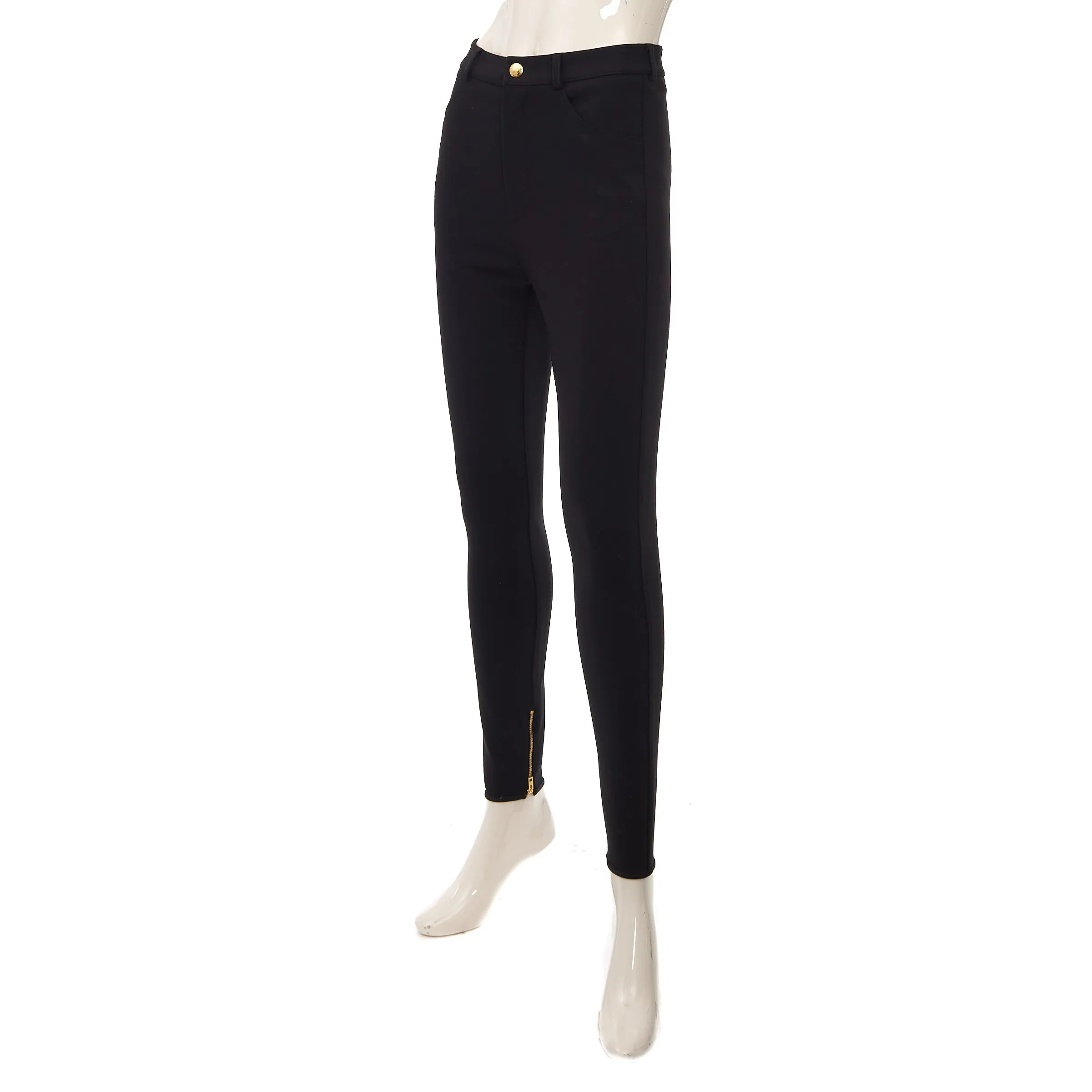 Black Riding Pants In Compact Wool