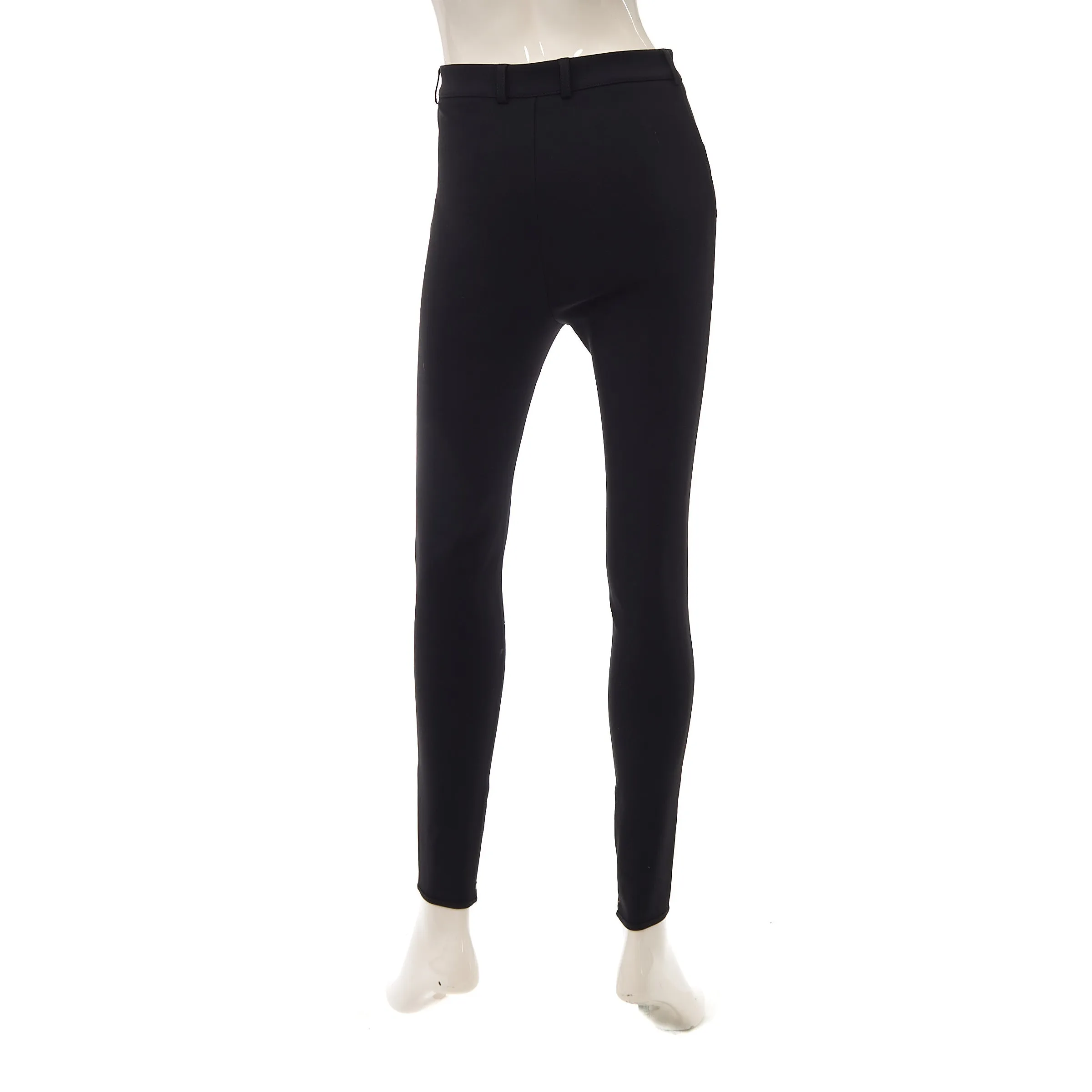 Black Riding Pants In Compact Wool